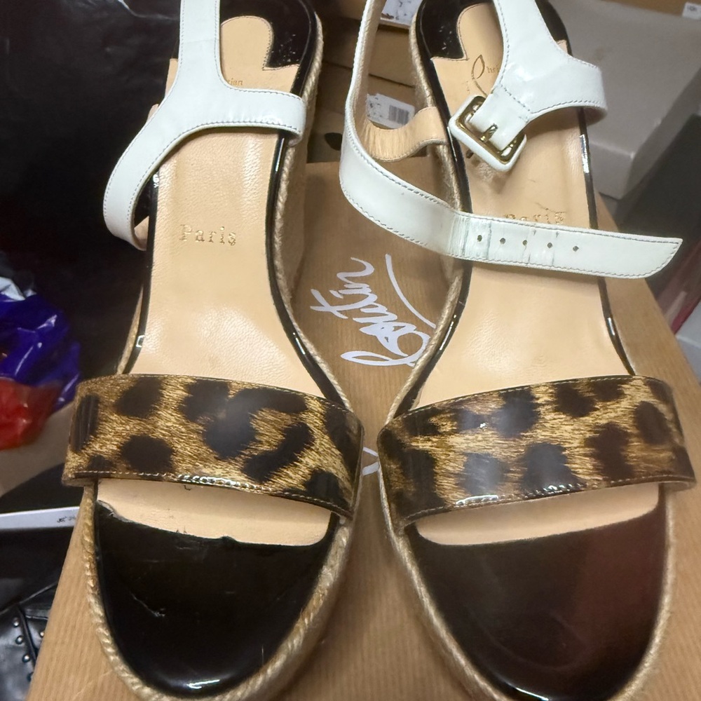 Leopard Print and White CL’s Women's Sandals